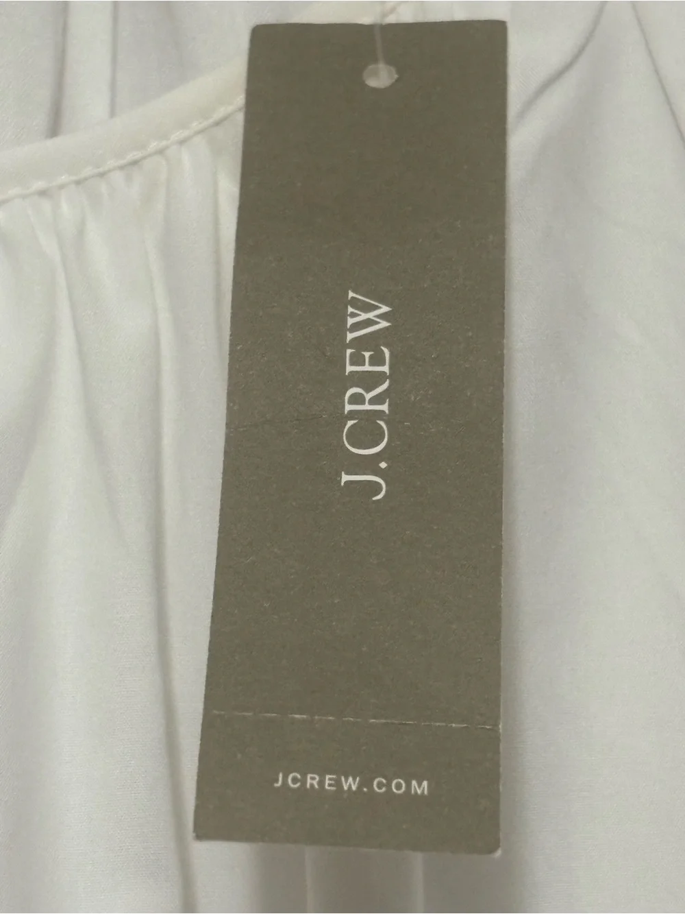 J. Crew White Puff-Sleeve Tie-Back Open Back 100% Cotton Dress Size 6 NWT